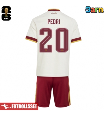 Spanien Pedri Gonzalez #20 Bortatröja Barn VM 2026 Kortärmad (+ Korta byxor)